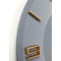KARE Design Horloge murale Leonardo gris/doré Ø49cm><noscript><img width=
