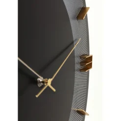 KARE Design Horloge murale Leonardo noir/doré Ø49cm><noscript><img width=