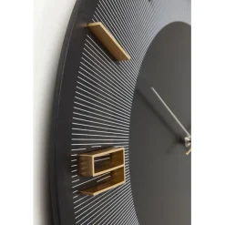 KARE Design Horloge murale Leonardo noir/doré Ø49cm><noscript><img width=