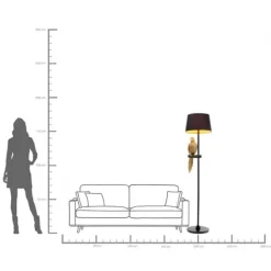 KARE Design Lampadaire Animal Parrot doré 176cm><noscript><img width=