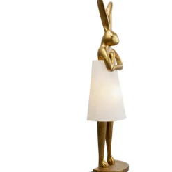 KARE Design Lampadaire Animal Rabbit or/blanc 150cm> Luminaires