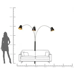 KARE Design Lampadaire Cappellino noir mat><noscript><img width=
