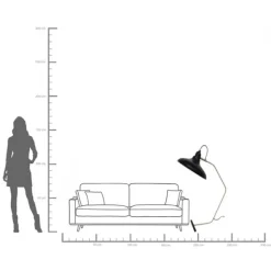KARE Design Lampadaire Doro noir 130cm><noscript><img width=