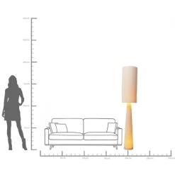 KARE Design Lampadaire Marleen beige bouclé 190cm><noscript><img width=