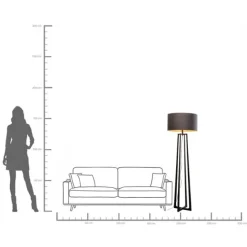 KARE Design Lampadaire Timon noir 160cm><noscript><img width=