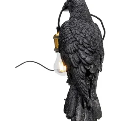KARE Design Lampe à poser Animal Crow noir mat 34cm><noscript><img width=