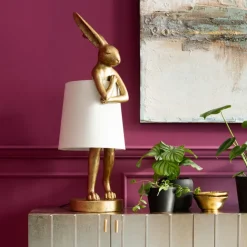 KARE Design Lampe à poser Animal Rabbit doré/blanc 88cm><noscript><img width=