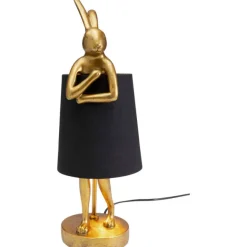 KARE Design Lampe à poser Animal Rabbit doré/noir 50cm> Luminaires