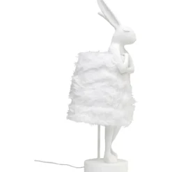 KARE Design Lampe à poser Animal Rabbit Fur blanc/argenté 68cm><noscript><img width=