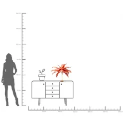 KARE Design Lampe à poser Feather Palm Rusty Red 60cm><noscript><img width=