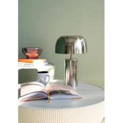 KARE Design Lampe à poser Loungy chrome 38cm> Luminaires