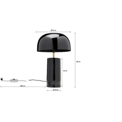 KARE Design Lampe à poser Loungy noir 38cm><noscript><img width=