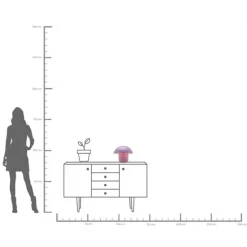 KARE Design Lampe à poser Mushroom Matt violet 27cm><noscript><img width=