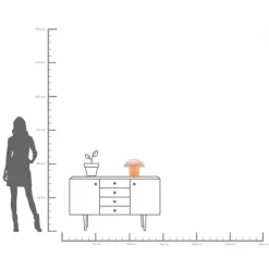 KARE Design Lampe à poser Mushroom Matt peach 27cm><noscript><img width=