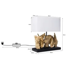 KARE Design Lampe à poser verticale nature 43cm><noscript><img width=