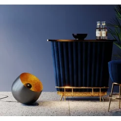 KARE Design Lampe de sol Apollon Smooth Graphite Ø50cm> Luminaires
