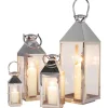 KARE Design Lanterne Giardino argenté (4/Set)> Accessoires