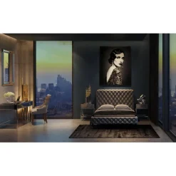 KARE Design Lit Desire haut gris argenté 160x200cm><noscript><img width=
