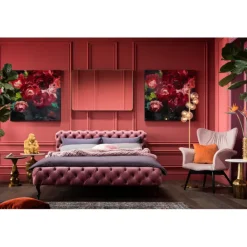 KARE Design Lit Desire velvet rose 180x200cm> Meubles