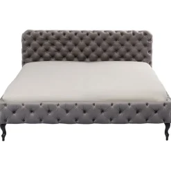 KARE Design Lit Desire Velvet Silver Grey 160x200 cm> Meubles