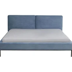 KARE Design Lit East Side velours côtelé bleu 160x200> Meubles