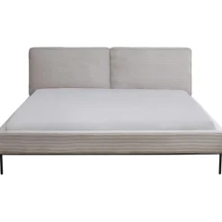 KARE Design Lit East Side velours côtelé gris 160x200> Meubles
