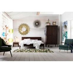KARE Design Lit en bois Brooklyn noyer 160x200> Meubles