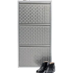 KARE Design Meuble à chaussures Caruso 3 alu brossé><noscript><img width=