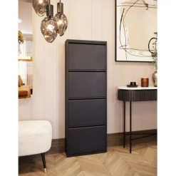 KARE Design Meuble à chaussures Caruso 4 noir (MO)> Meubles