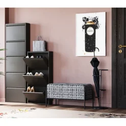 KARE Design Meuble à chaussures Caruso 5 noir (MO)> Meubles