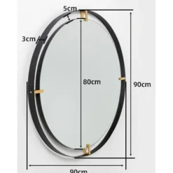 KARE Design Miroir Betsy Frame métal 90Ø><noscript><img width=