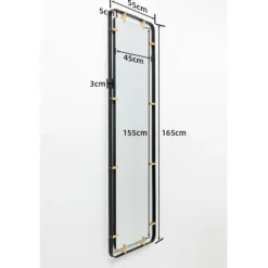 KARE Design Miroir Betsy Frame métal 55x165cm><noscript><img width=