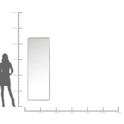 KARE Design Miroir Curve cuivre 70x200cm><noscript><img width=