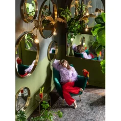 KARE Design Miroir Curve laiton Ø100cm><noscript><img width=