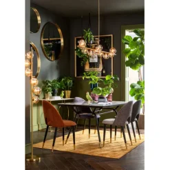 KARE Design Miroir Curve MO laiton Ø100><noscript><img width=