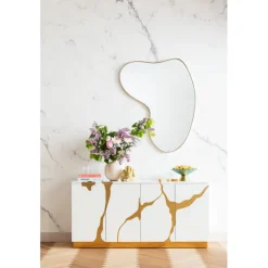 KARE Design Miroir Shape laiton 110x120cm> Meubles