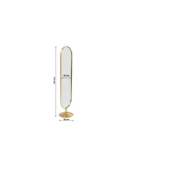 KARE Design Miroir sur pied Curve laiton 40x170cm><noscript><img width=