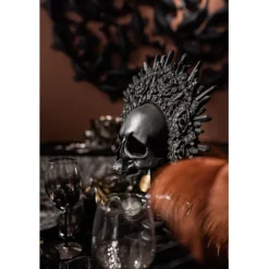 KARE Design Objet décoratif King Skull noir 49cm> Accessoires