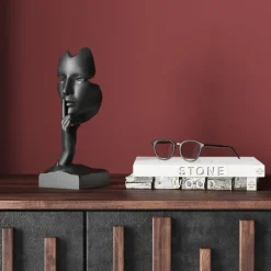 KARE Design Objet décoratif Quiet Face noir 31cm> Accessoires