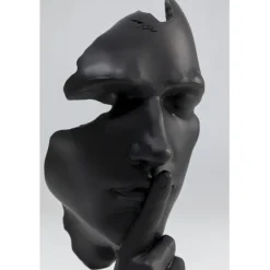 KARE Design Objet décoratif Quiet Face noir 31cm><noscript><img width=