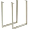KARE Design Piètement de table haute Tavola argenté (2/set)> Meubles