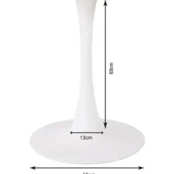 KARE Design piètement de table Schickeria blanc Ø80cm> Meubles