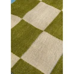 KARE Design Plaid Checker bleu vert 170x130cm><noscript><img width=