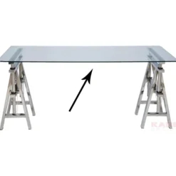 KARE Design Plateau de table en verre transparent 160x80cm> Meubles