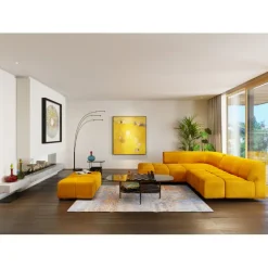 KARE Design Pouf Belami velours ambre> Meubles