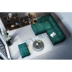 KARE Design Pouf Belami velours vert foncé><noscript><img width=