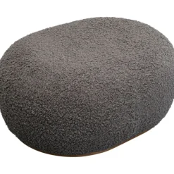 KARE Design Pouf Pebble bouclé gris 81cm> Meubles
