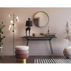 KARE Design Pouf Sandwich mauve Ø45cm> Meubles