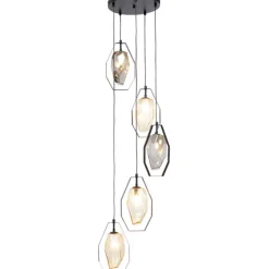 KARE Design Suspension Diamond Fever Spiral noir Ø42cm> Luminaires