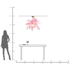 KARE Design Suspension Feather Palm rosé Ø87cm><noscript><img width=